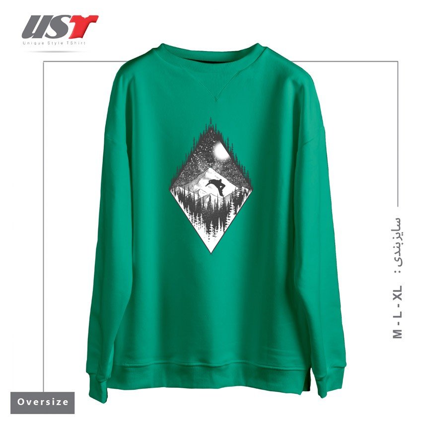 سوییشرت اورسایز طرح SNOW AND WINTER ART58