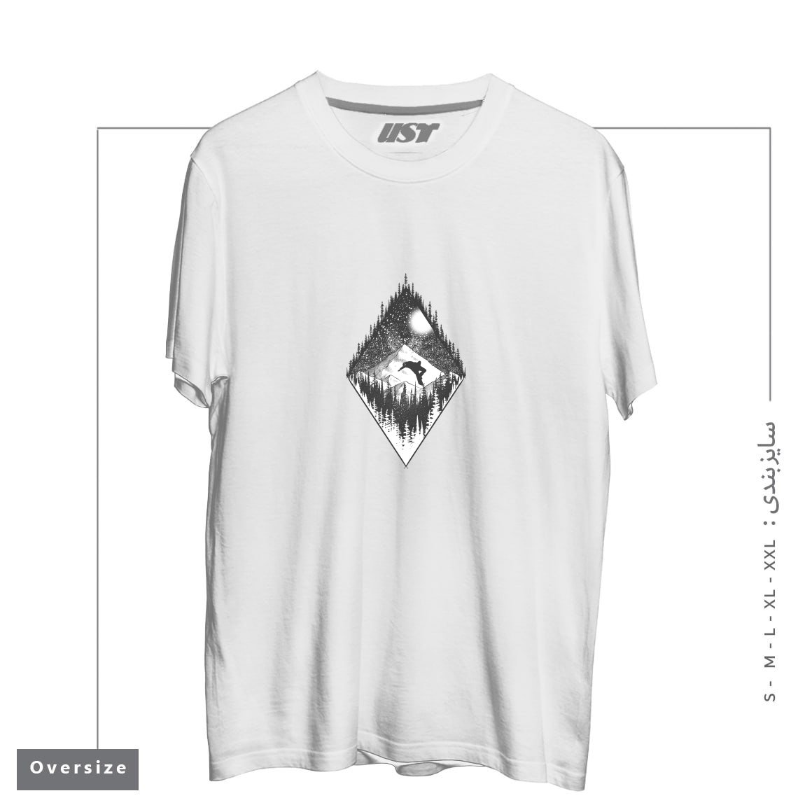 تیشرت اورسایز طرح SNOW AND WINTER ART58