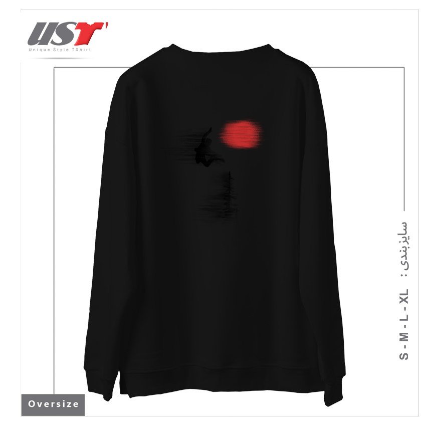 طرح SNOW AND WINTER ART85 سوییشرت اورسایزرنگ مشکی