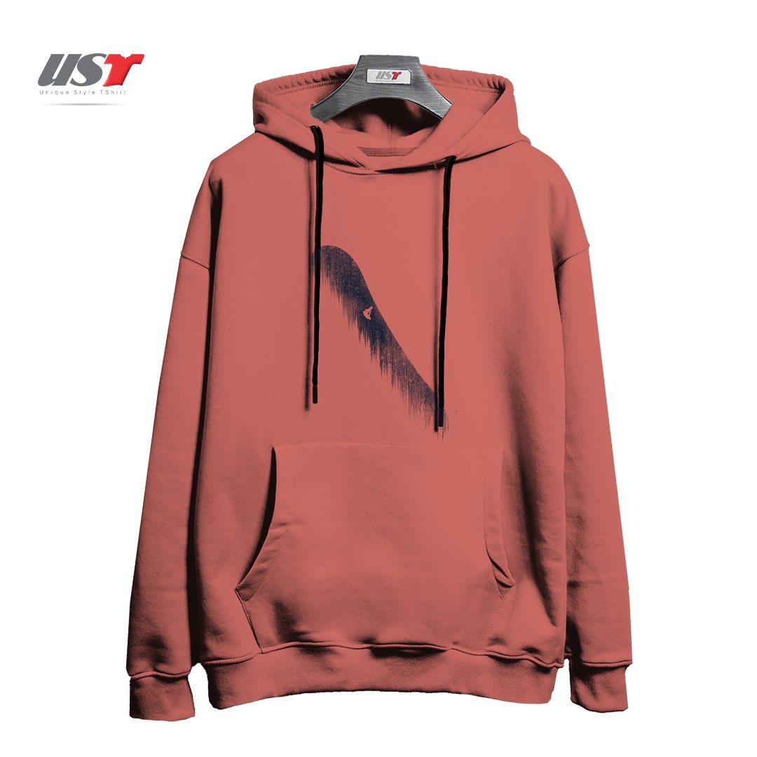 طرح SNOWBOARD ART47 هودی اورسایزرنگ آجری