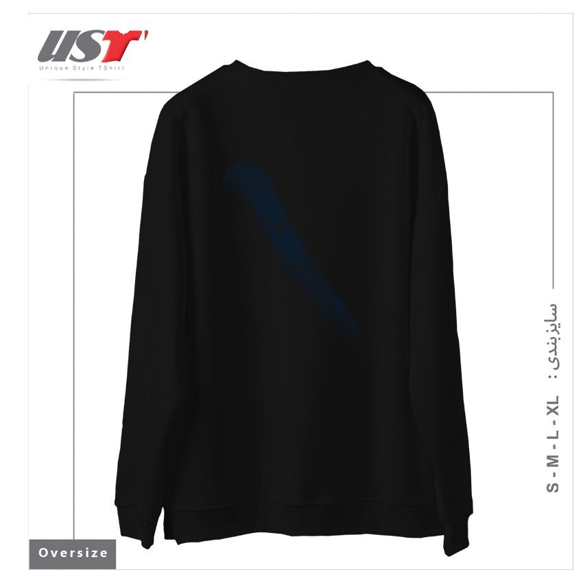 طرح SNOWBOARD ART47 سوییشرت اورسایزرنگ مشکی