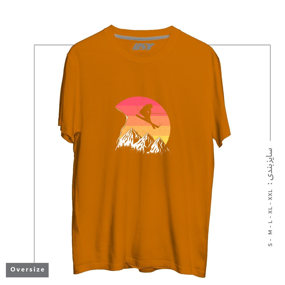 تیشرت اورسایز طرح VINTAGE ALPINE SKIING