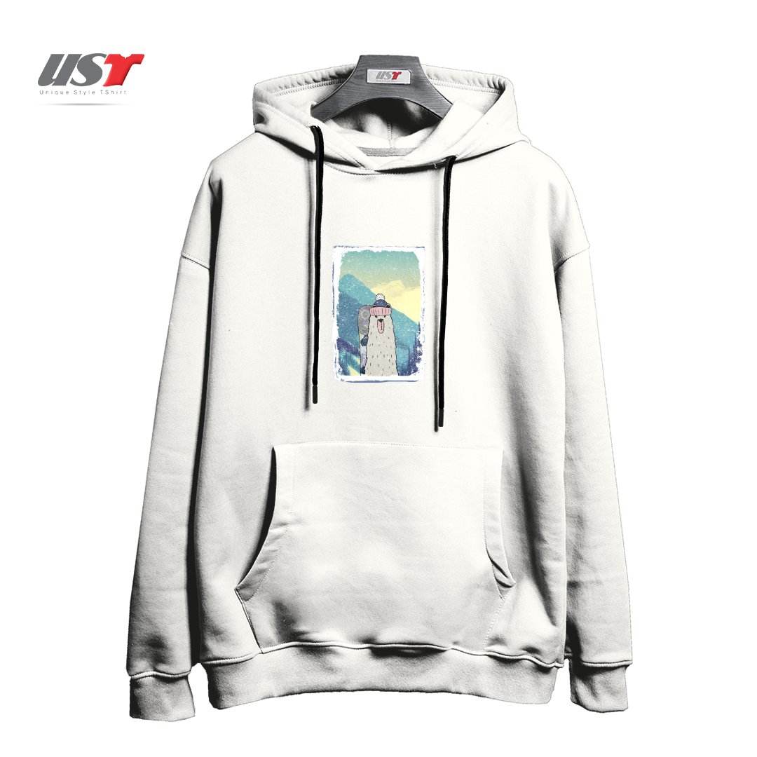 طرح WINTER GAMES AND CRAZY BEARS4 هودی اورسایزرنگ سفید