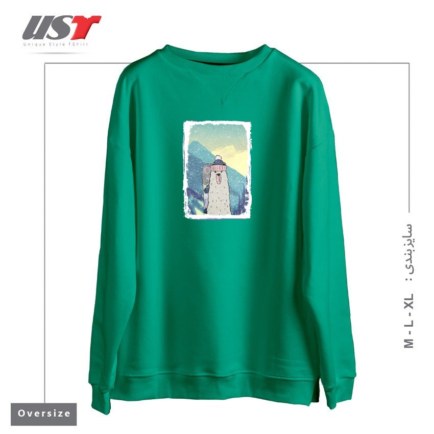 سوییشرت اورسایز طرح WINTER GAMES AND CRAZY BEARS4