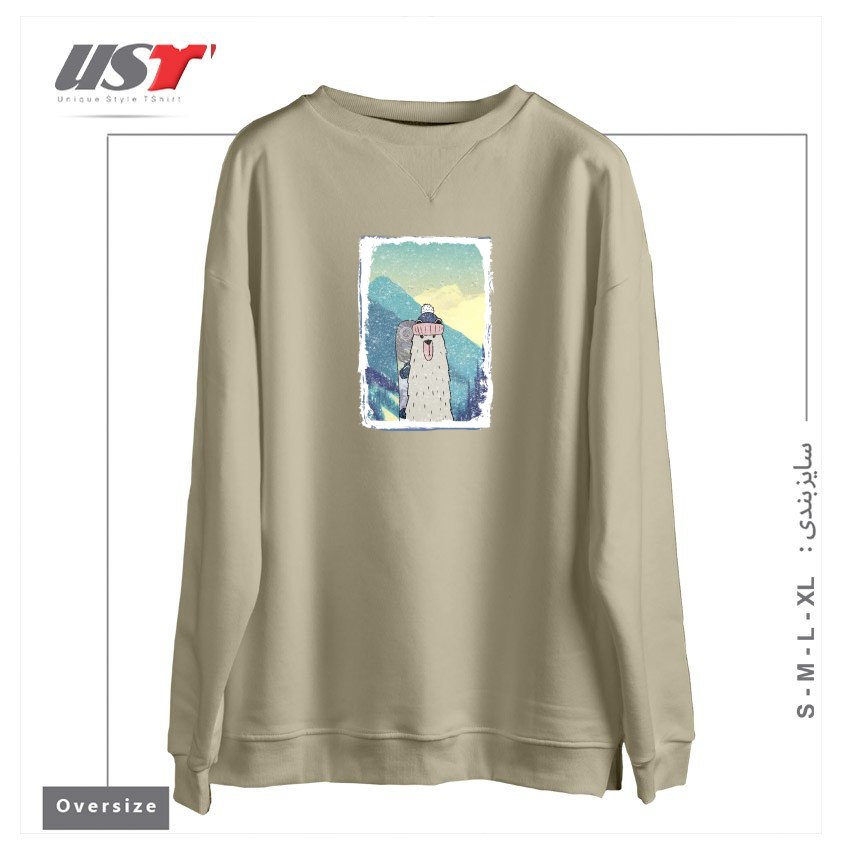 سوییشرت اورسایز طرح WINTER GAMES AND CRAZY BEARS4