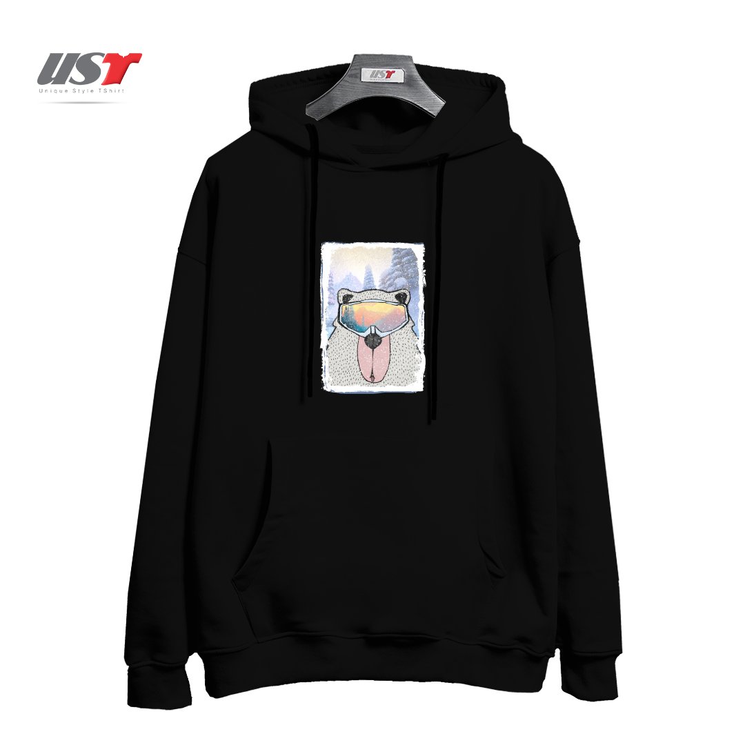 طرح WINTER GAMES AND CRAZY BEARS7 هودی اورسایزرنگ مشکی