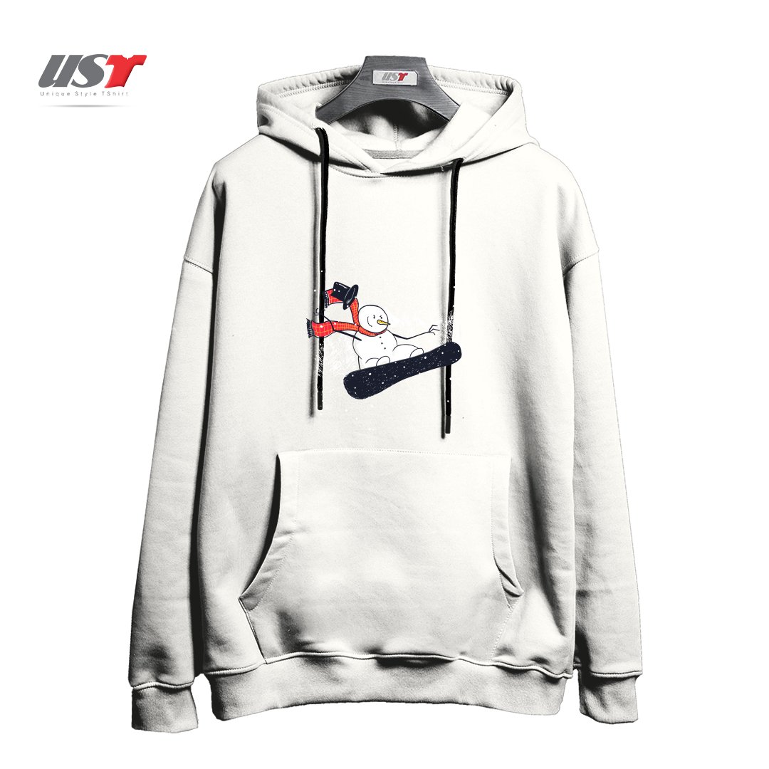 طرح WINTER'S COMING هودی اورسایزرنگ سفید