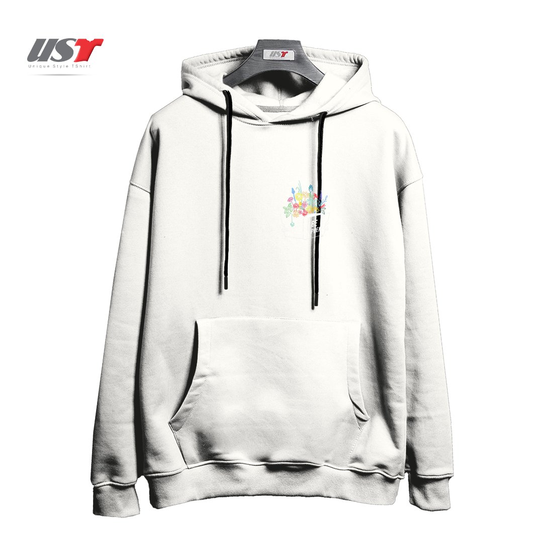 طرح BE A POEM هودی اورسایزرنگ سفید