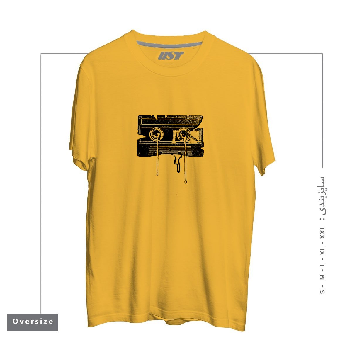 تیشرت اورسایز طرح CASSETTE MEMORIES