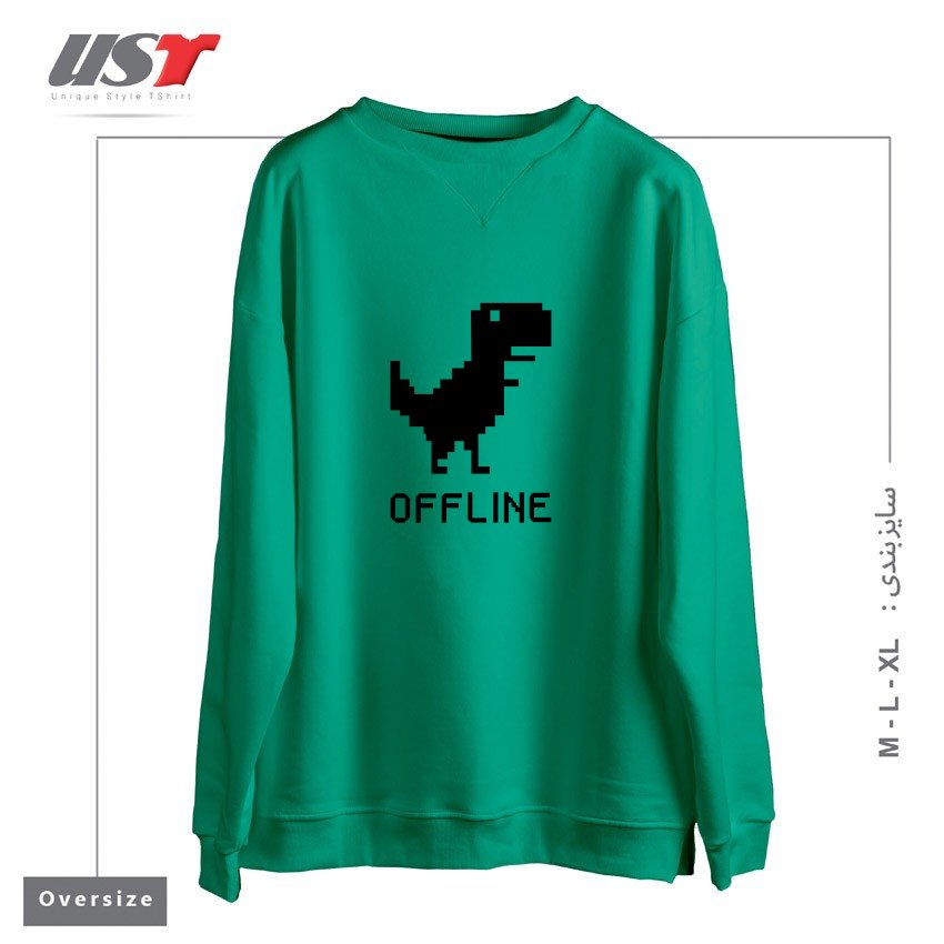 سوییشرت اورسایز طرح DINOSAUR