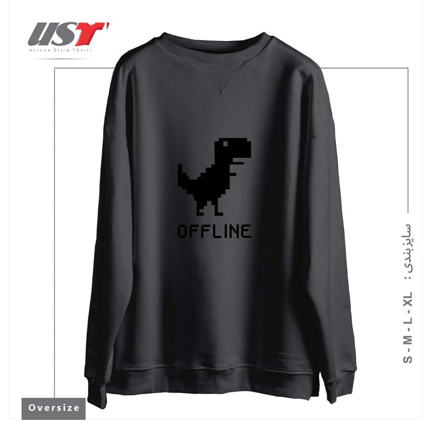 سوییشرت اورسایز طرح DINOSAUR