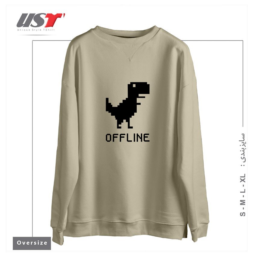 سوییشرت اورسایز طرح DINOSAUR
