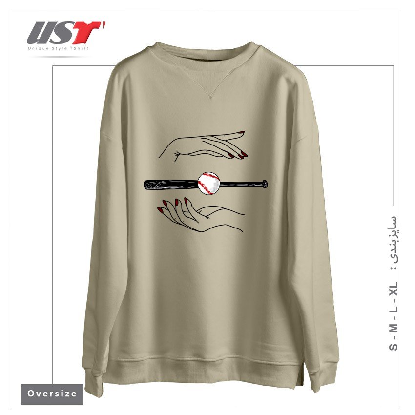 سوییشرت اورسایز طرح GAME OF BASEBALL