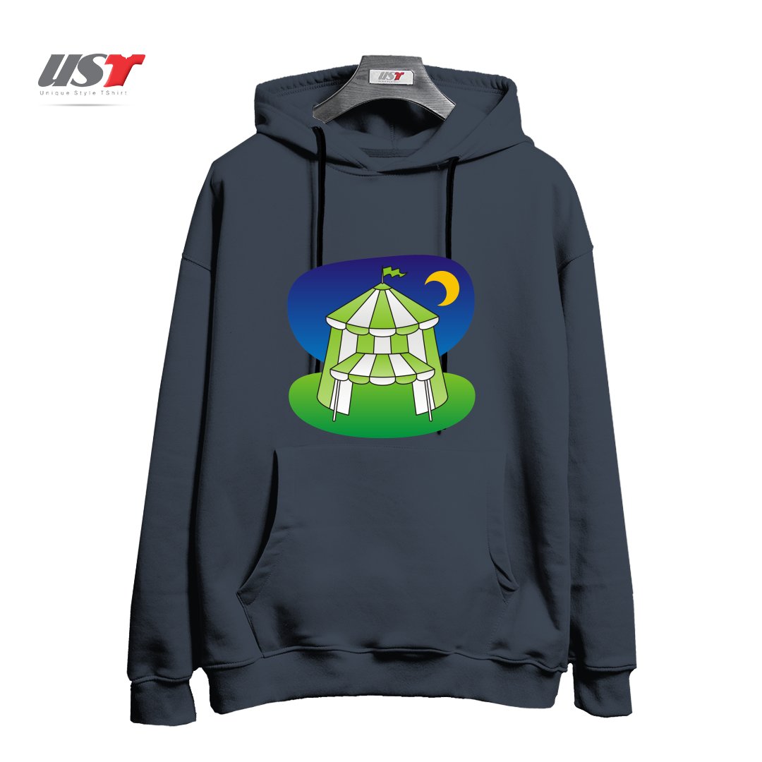 هودی اورسایز طرح GREEN CIRCUS TENT