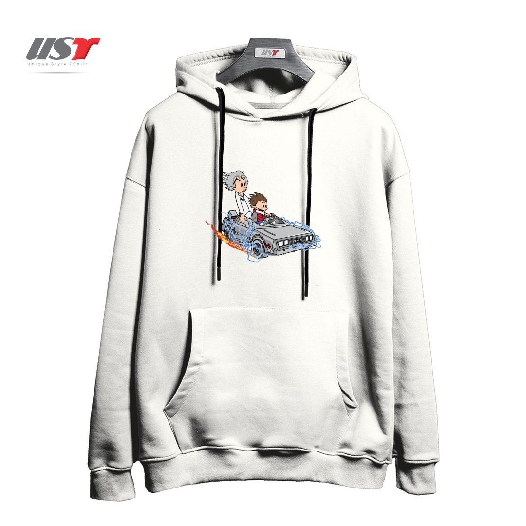 طرح GREAT SCOTT! هودی اورسایزرنگ سفید