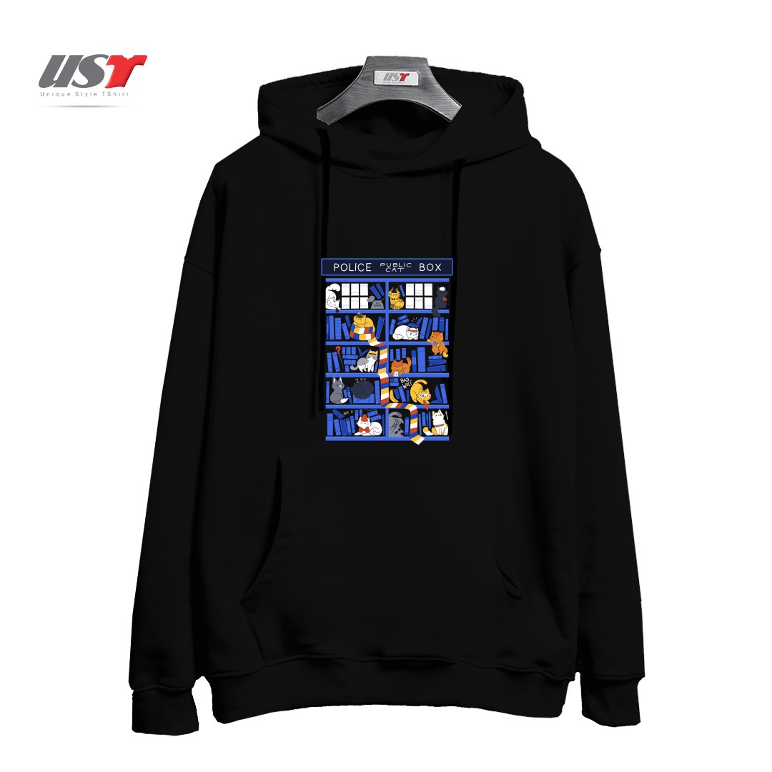 هودی اورسایز طرح LIBRARY BOX WHO