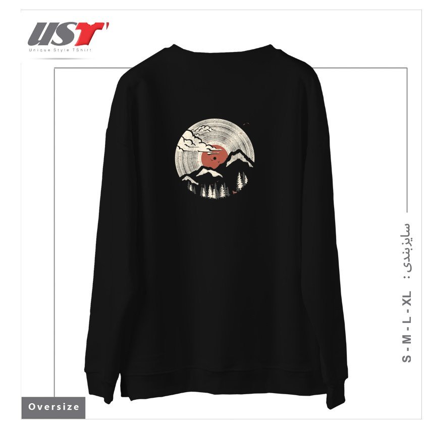 طرح MTN LP سوییشرت اورسایزرنگ مشکی