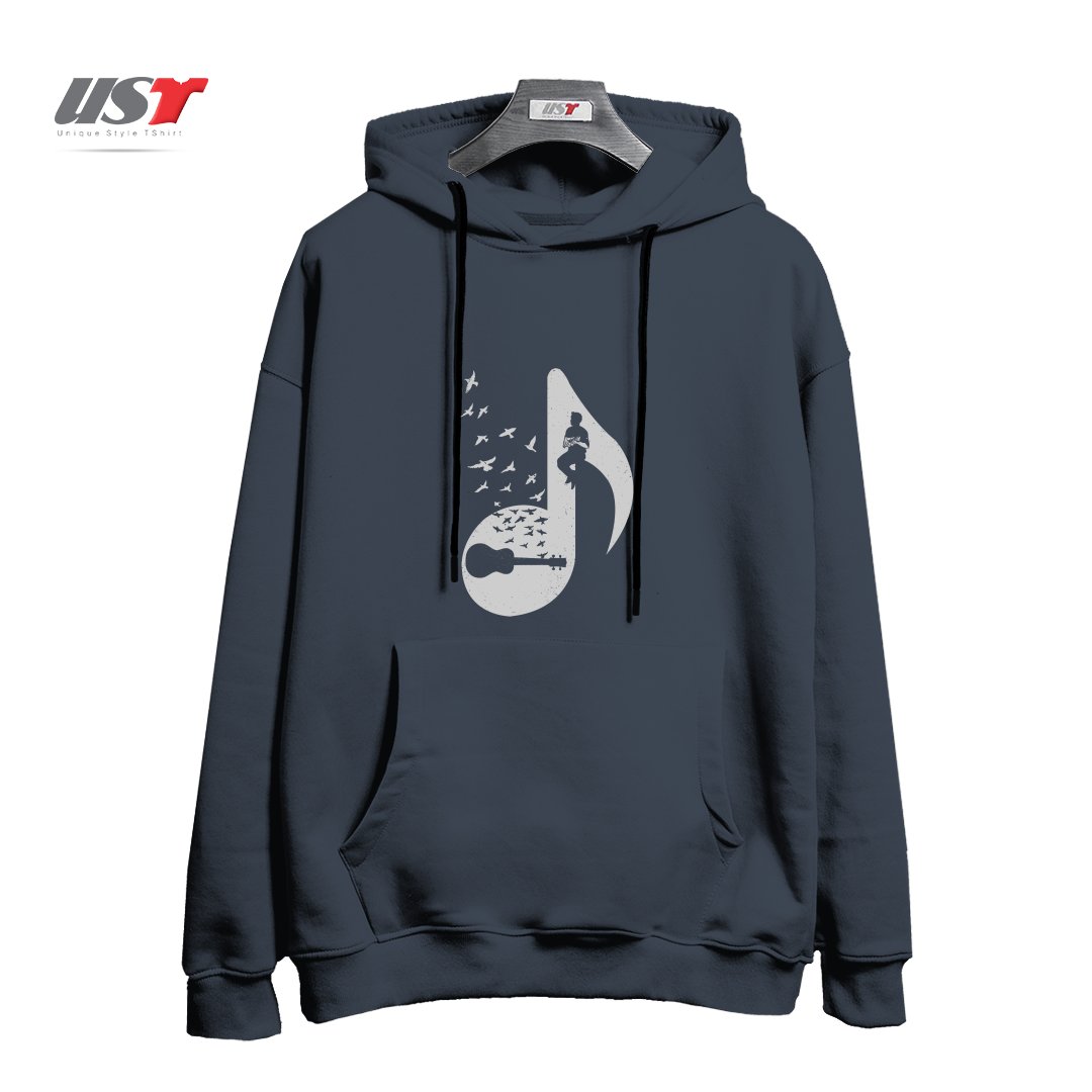 طرح MUSICAL NOTE - UKULELE هودی اورسایزرنگ دودی