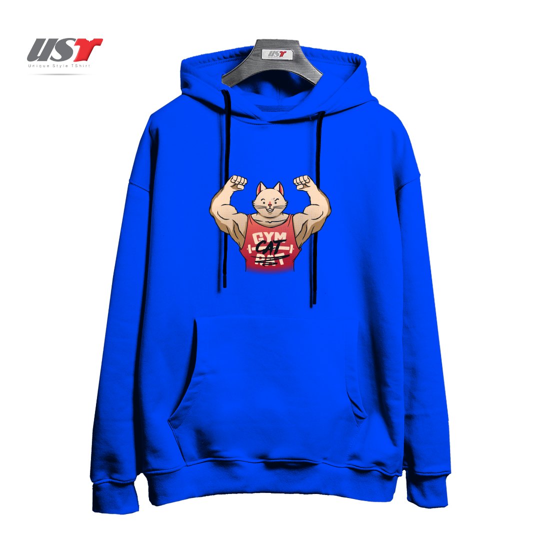 هودی اورسایز طرح GYM RAT GYM CAT BY TOBE FONSECA