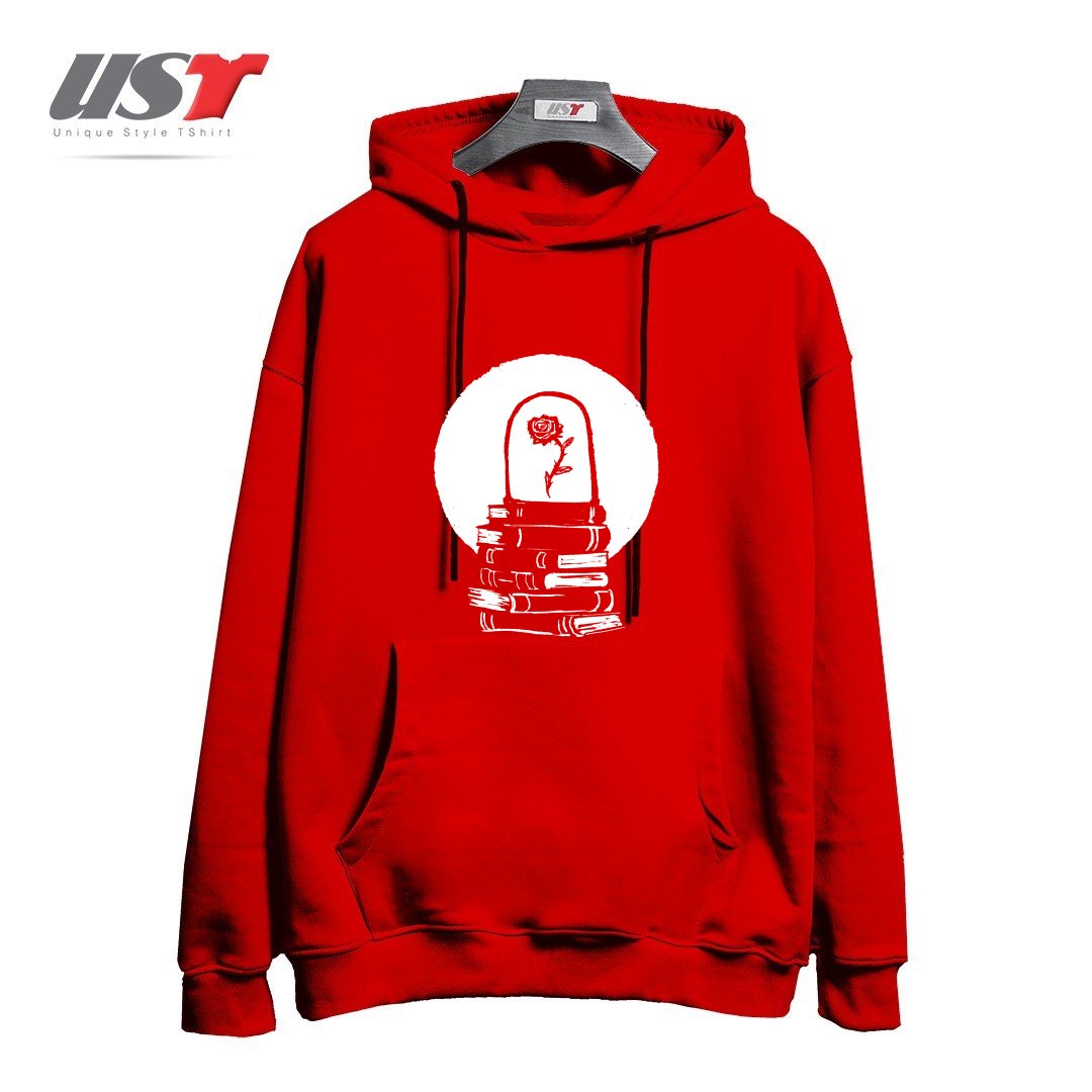 طرح ROSE هودی اورسایزرنگ قرمز