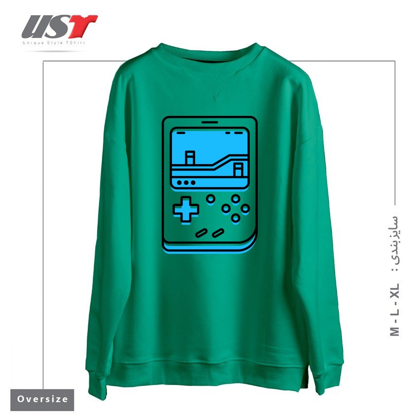 سوییشرت اورسایز طرح RETRO GAMEBOY