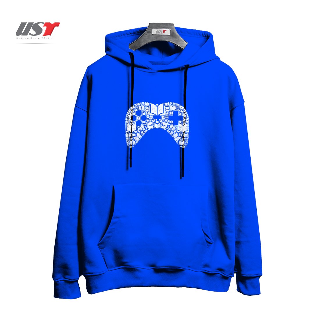 طرح TAKE CONTROL هودی اورسایزرنگ آبی شالی