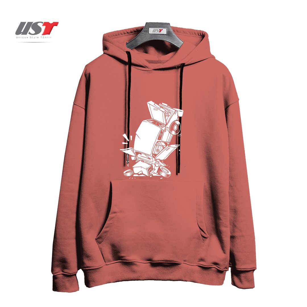 طرح AUTO DROP هودی اورسایزرنگ آجری