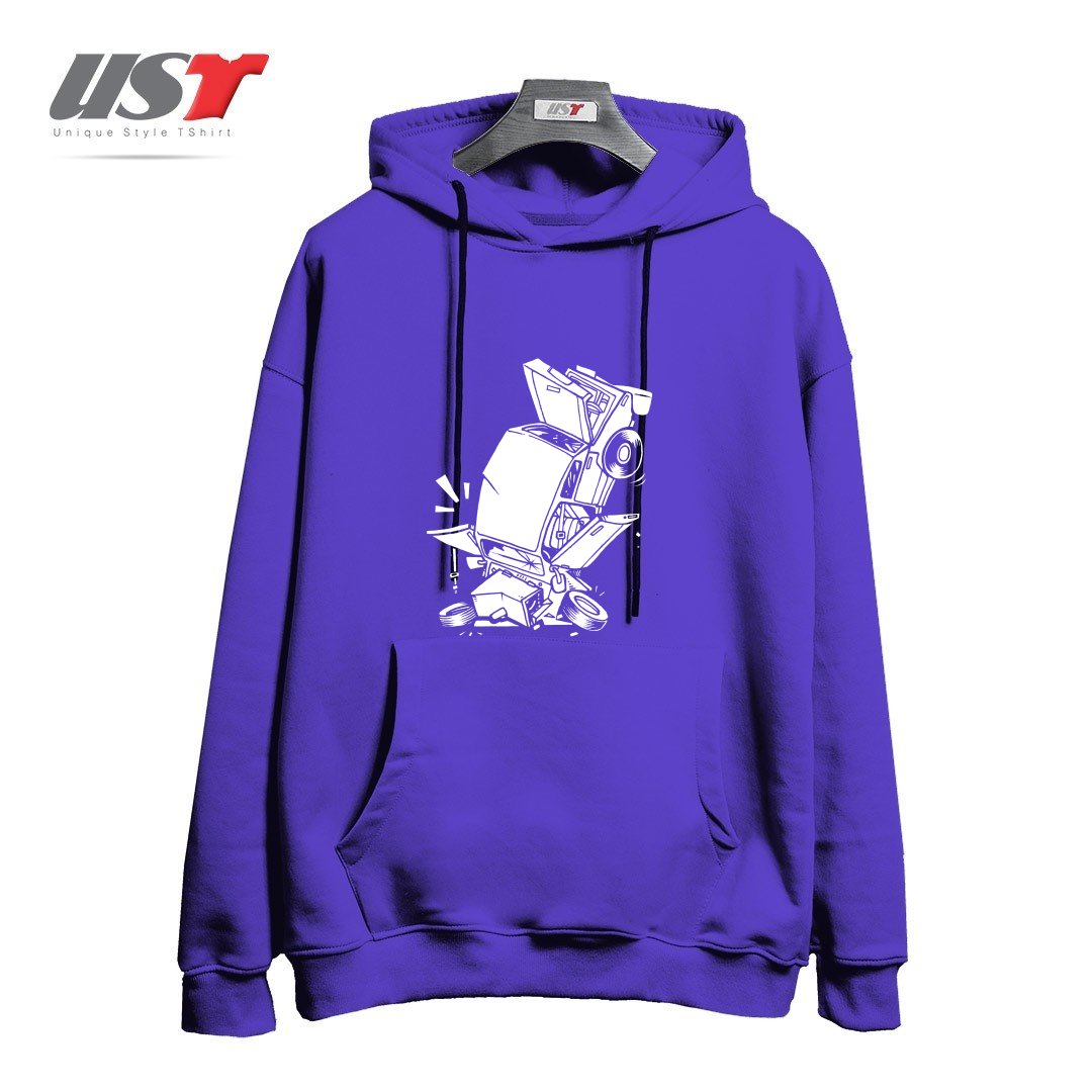 طرح AUTO DROP هودی اورسایزرنگ بنفش