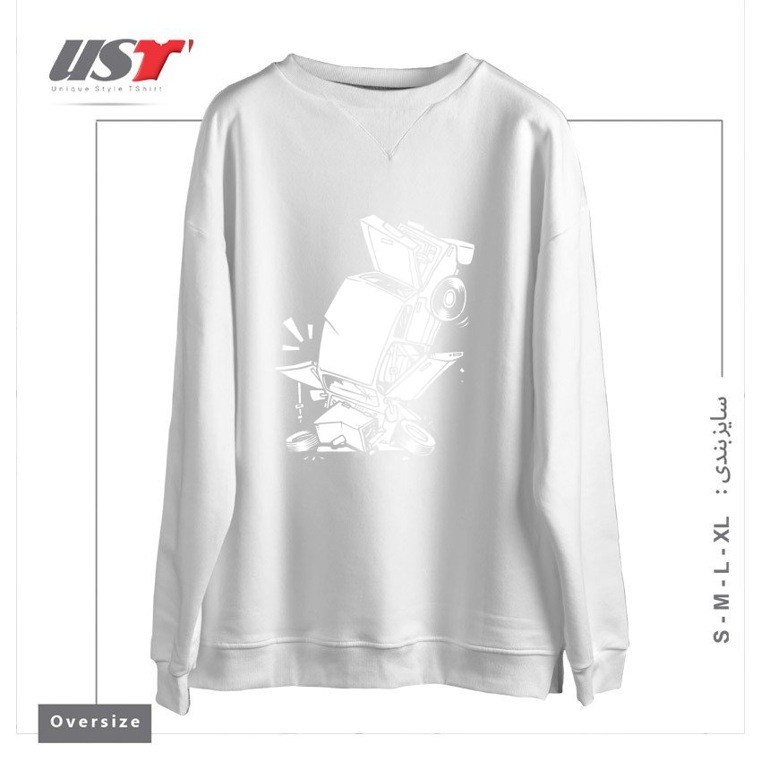 سوییشرت اورسایز طرح AUTO DROP