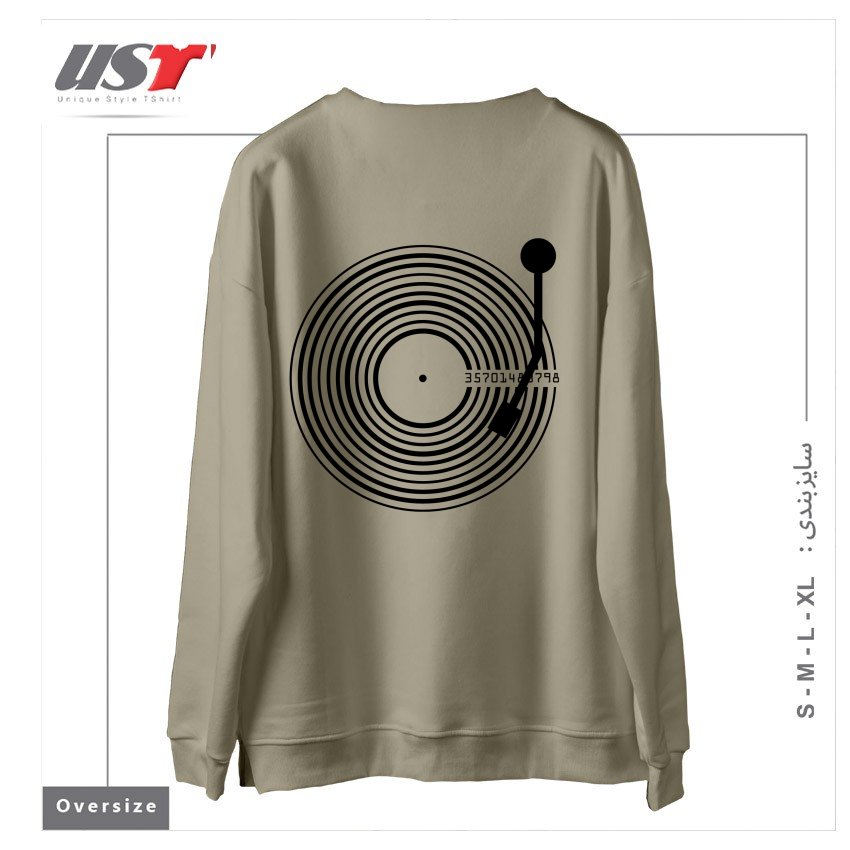 طرح [UNTITLED] سوییشرت اورسایزرنگ نخودی