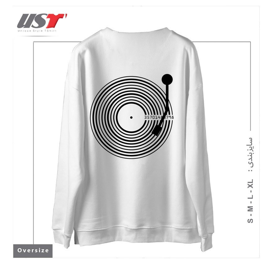 طرح [UNTITLED] سوییشرت اورسایزرنگ سفید