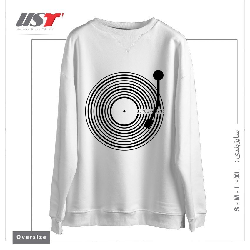 طرح [UNTITLED] سوییشرت اورسایزرنگ سفید