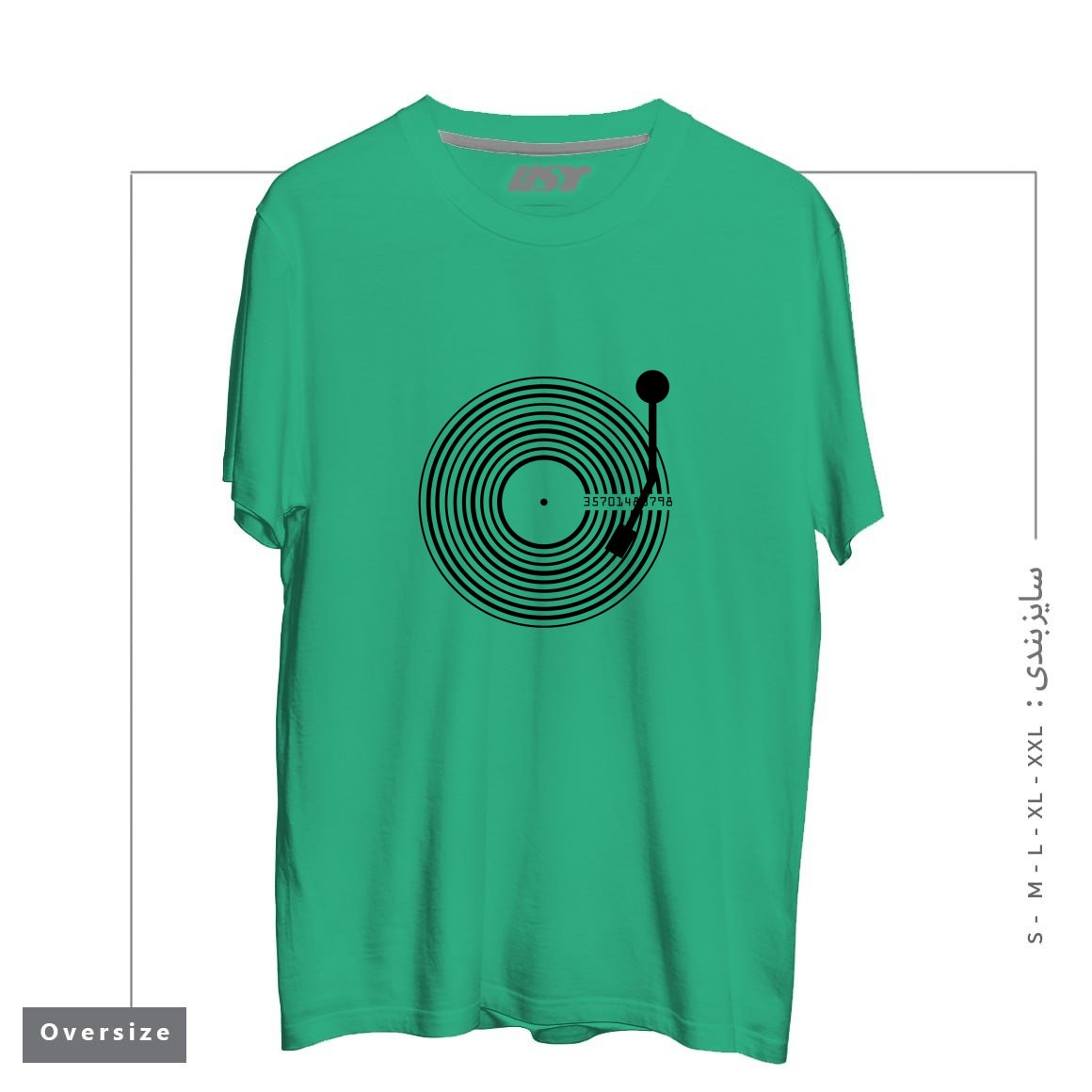 طرح [UNTITLED] تیشرت اورسایزرنگ سبز