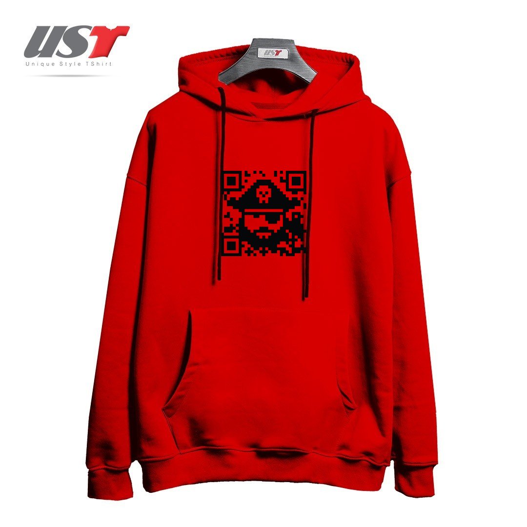 طرح ARRRGMENTED REALITY هودی اورسایزرنگ قرمز