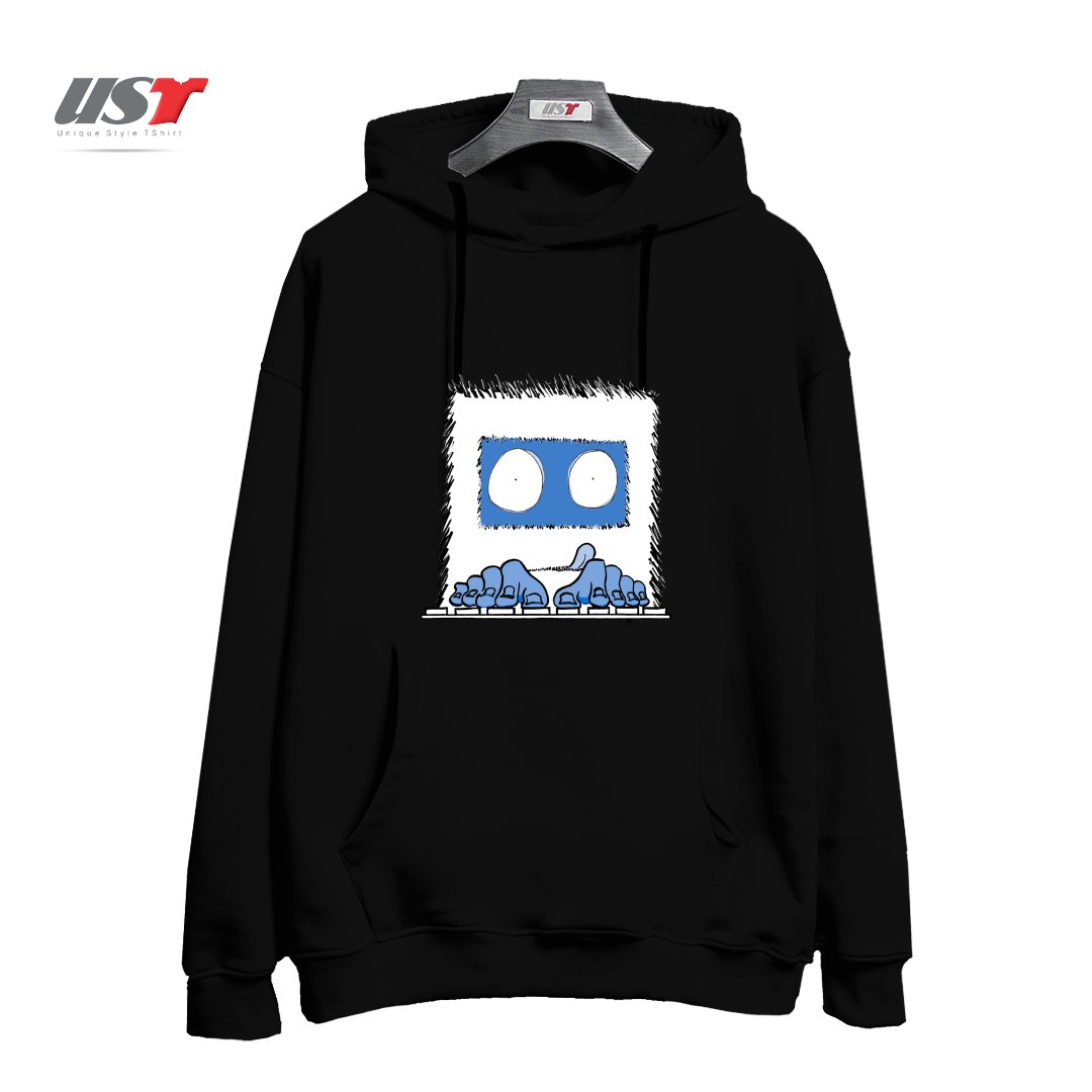 طرح CODE SQUATCH هودی اورسایزرنگ مشکی