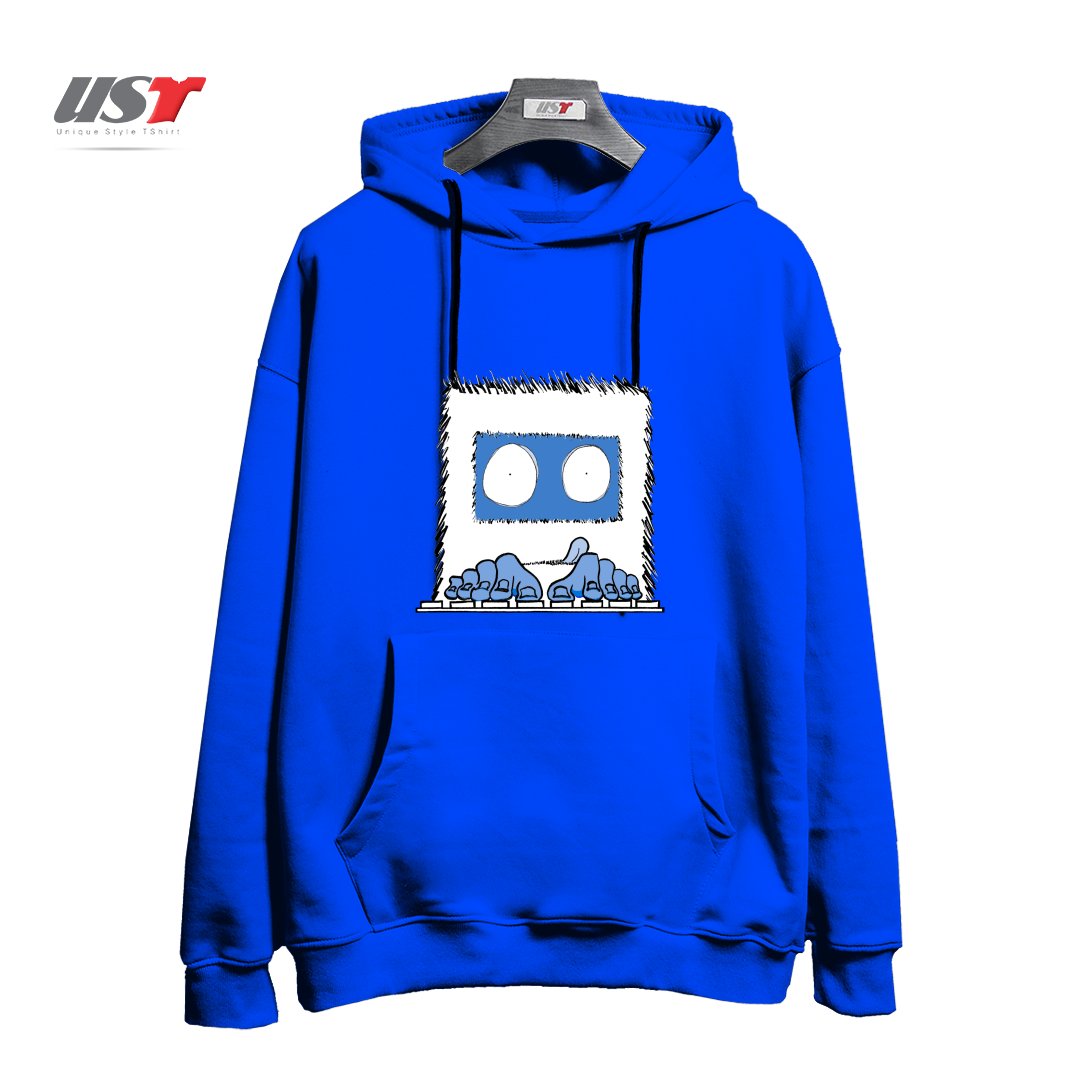 طرح CODE SQUATCH هودی اورسایزرنگ آبی شالی