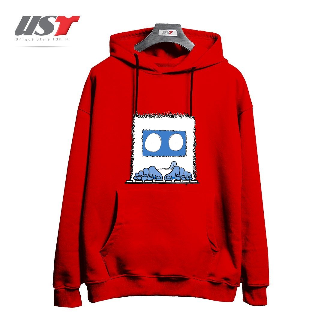 طرح CODE SQUATCH هودی اورسایزرنگ قرمز