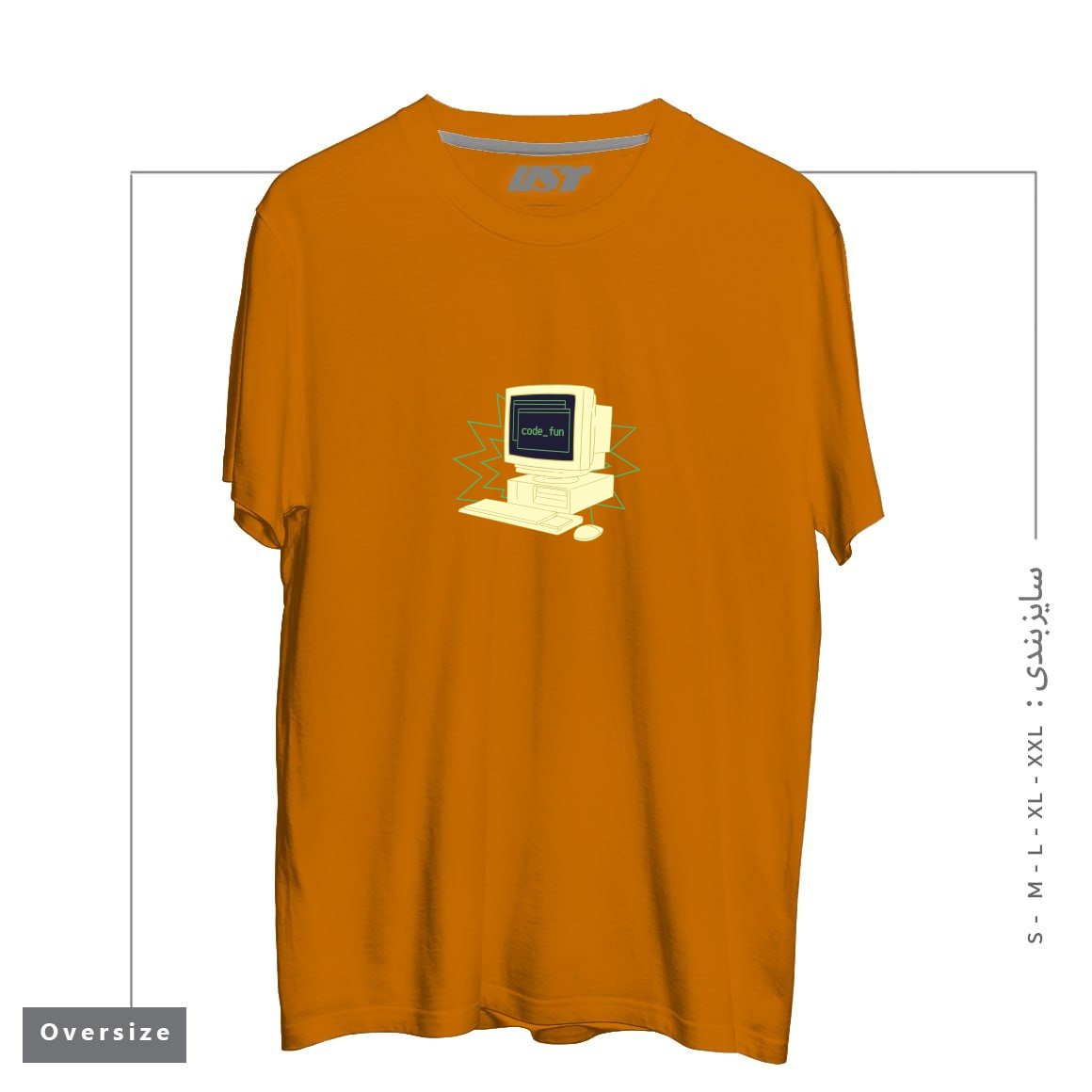 تیشرت اورسایز طرح COMPUTER CODING
