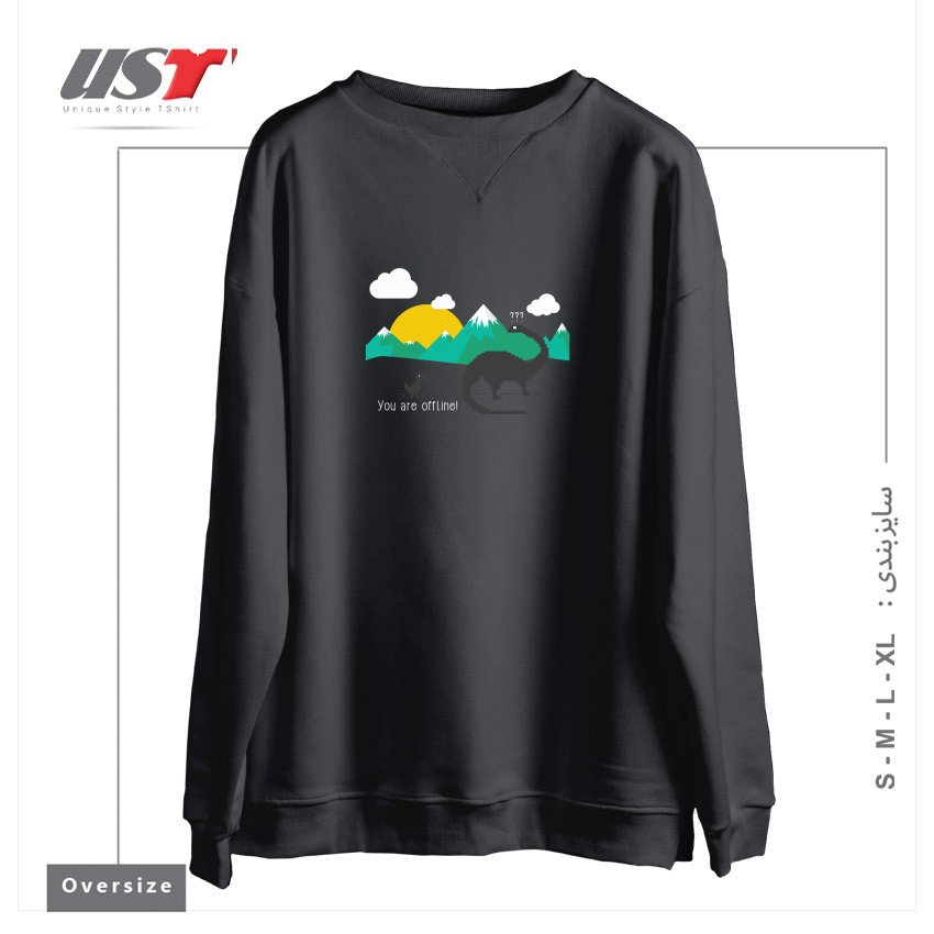 سوییشرت اورسایز طرح C-REX