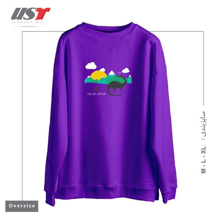 سوییشرت اورسایز طرح C-REX