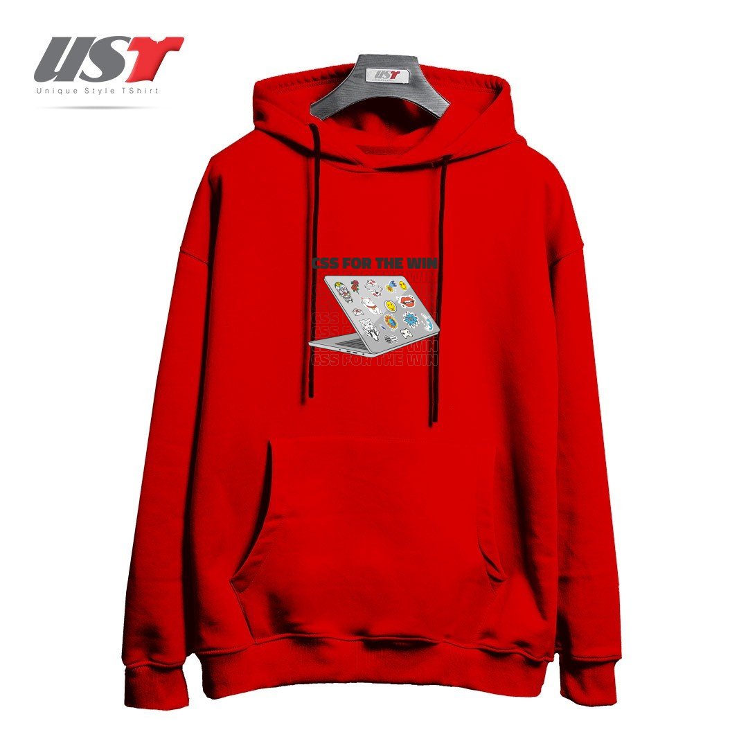 طرح CSS FOR THE WIN QUOTE WEB DEVELOPER هودی اورسایزرنگ قرمز