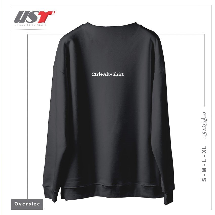طرح CTRL+ALT+SHIRT [LINE] سوییشرت اورسایزرنگ دودی