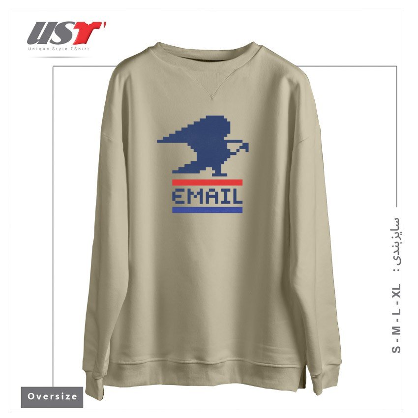 سوییشرت اورسایز طرح EMAIL