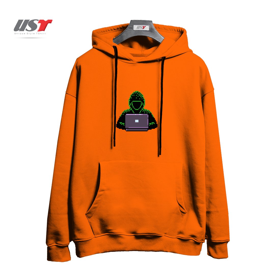 هودی اورسایز طرح HACKER PIXEL ART T-SHIRT