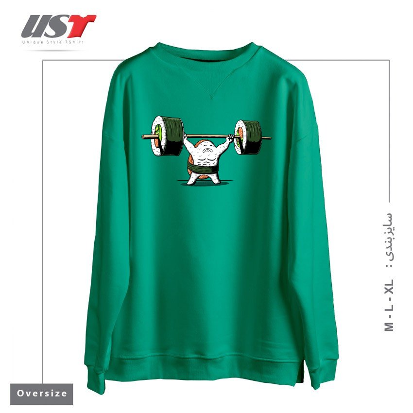 سوییشرت اورسایز طرح HEALTHY FOOD