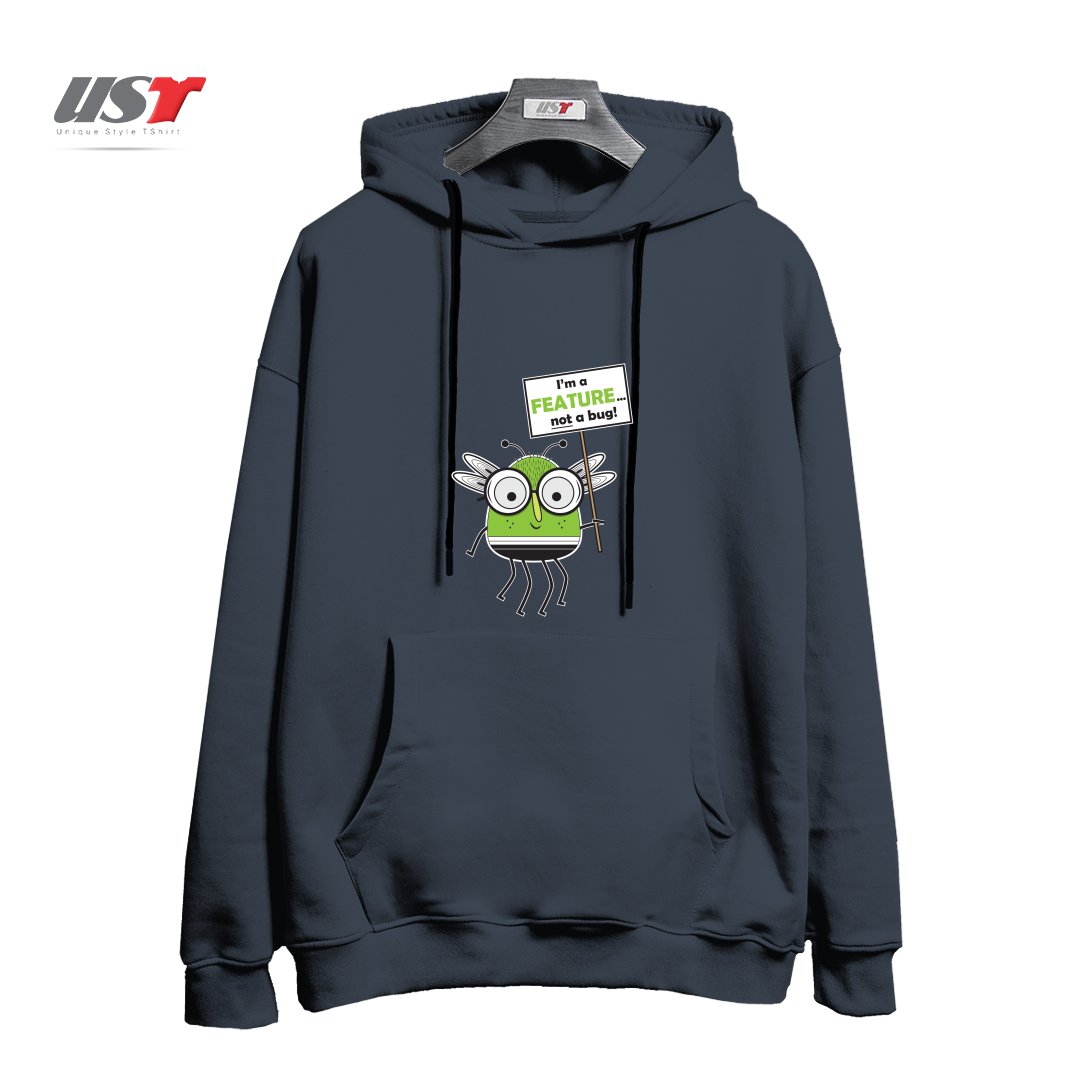 طرح I'M NOT A BUG هودی اورسایزرنگ دودی