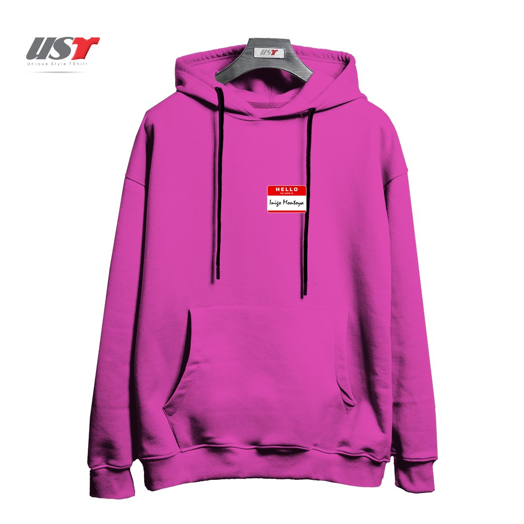 هودی اورسایز طرح HELLO MY NAME IS INIGO MONTOYA