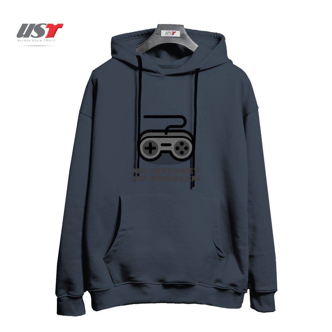 طرح NO INTERNET NO PROBLEM PAD هودی اورسایزرنگ دودی