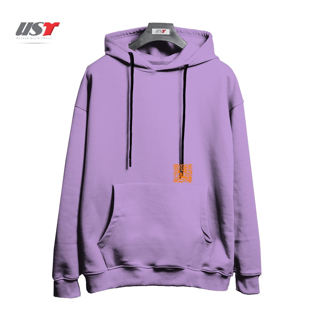 طرح QR CODE - JUST BE YOURSELF YOU ARE AWESOME هودی اورسایزرنگ یاسی