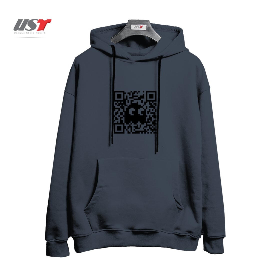 طرح QR GHOST هودی اورسایزرنگ دودی